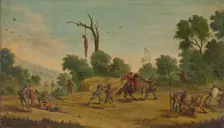 Horsemen Attacked by Robbers. Creator: Jacques Callot