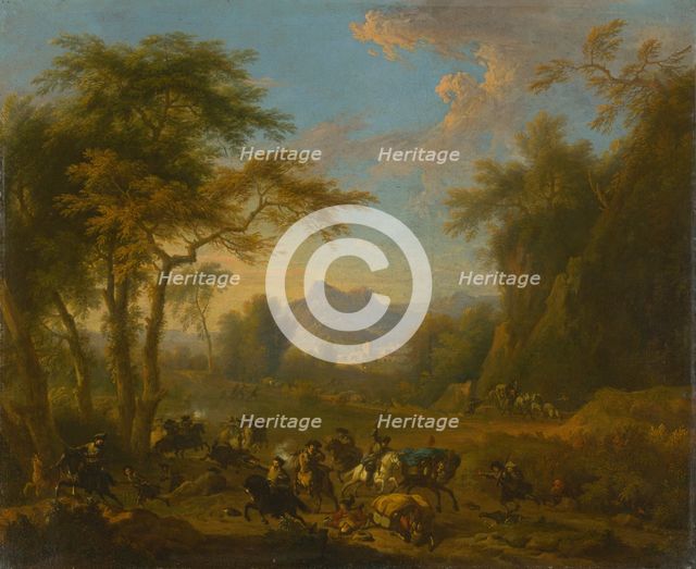 Horsemen attacking travellers, after 1700. Creator: Jan van Huchtenburgh.