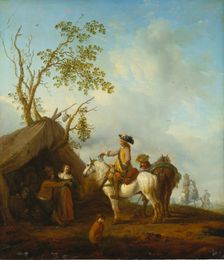 Horsemen before a Camp Follower's Tent, 18th century - 19th century. Creator: Unknown