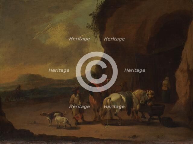 Horsemen Halted on a Mountain Pass, c.1670. Creator: Peeter Bout.