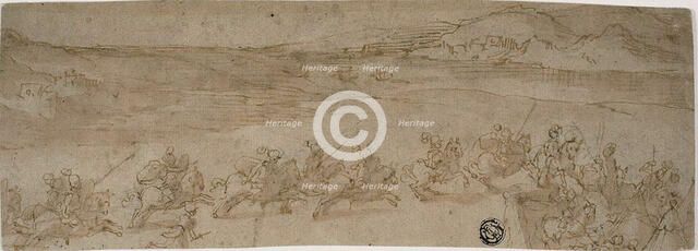 Horsemen on the Shore, 1615/20. Creator: Bernardo Castello.