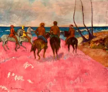 Horsemen on the Shore 1902, (1937). Creator: Paul Gauguin