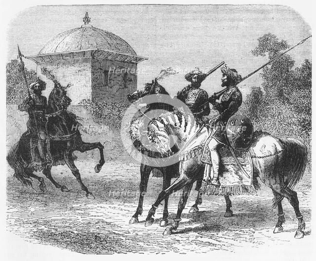 'Horsemen of the Guicowar's Bodyguard at Baroda', c1891. Creator: James Grant.