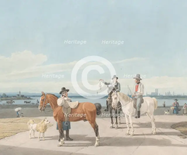Horsemen near Munich, 1830. Creator: Wilhelm von Kobell.