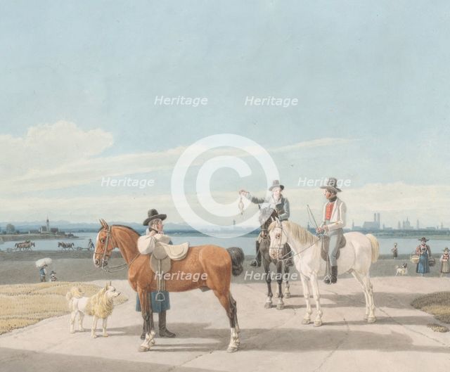 Horsemen near Munich, 1830. Creator: Wilhelm von Kobell.