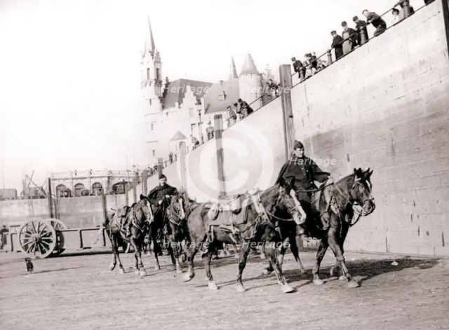 Horseriders, Antwerp, 1898.Artist: James Batkin