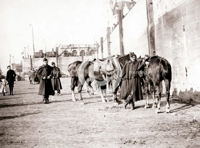 Horseriders, Antwerp, 1898.Artist: James Batkin