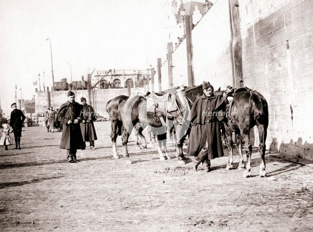 Horseriders, Antwerp, 1898.Artist: James Batkin