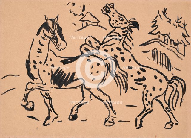 Horses, 1935-1940. Creator: Arnold Peter Weisz-Kubincan.