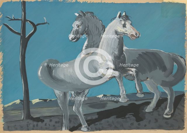 Horses, 1936-1937. Creator: Cyprian Majernik.