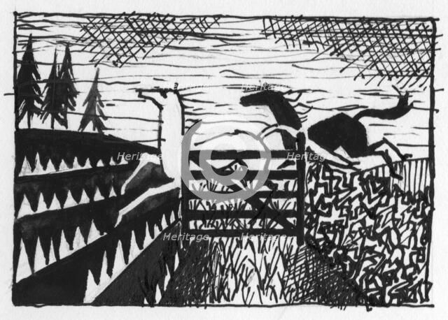 Horses, 1951. Creator: Shirley Markham.