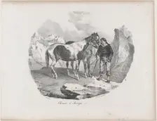 Horses of Auvergne, 1822. Creator: Theodore Gericault