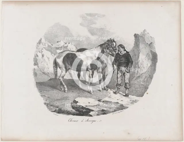 Horses of Auvergne, 1822. Creator: Theodore Gericault.