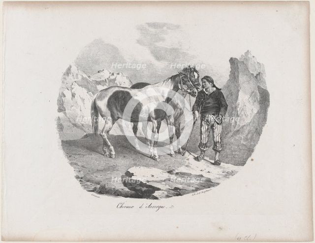 Horses of Auvergne, 1822. Creator: Theodore Gericault.