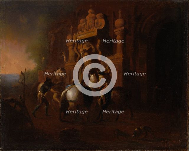 Horses at a Fountain, 1856/57. Creator: William Rimmer.