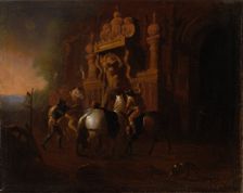 Horses at a Fountain, 1856/57. Creator: William Rimmer