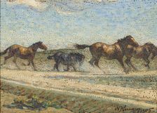 Horses at Large, 1905. Creator: Nils Kreuger