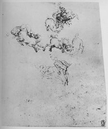 Horses and Horsemen in Combat c1480 (1945). Artist: Leonardo da Vinci