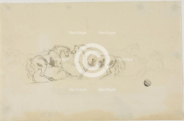 Horses Fighting, n.d. Creator: Sawrey Gilpin.