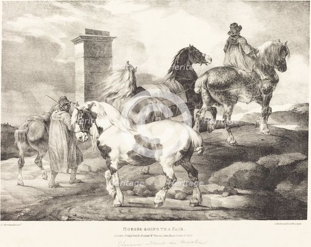 Horses Going to a Fair, 1821. Creator: Theodore Gericault.