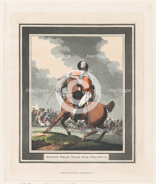 Horses Head, Near Side, Protect, September 1, 1798., September 1, 1798. Creator: Thomas Rowlandson.