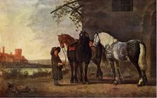 Horses, late 17th - early 18th century. Creator: Abraham Pietersz van Kalraet