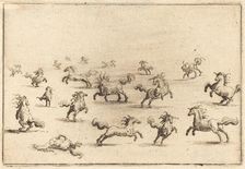 Horses Running, c. 1622. Creator: Jacques Callot