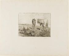 Horses Rest, c.1885. Creator: Giovanni Fattori