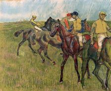 Horses with Jockeys 1910. Artist: Edgar Degas
