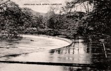 Horseshoe Falls on the River Dee, near Llangollen, Wales, early 20th century