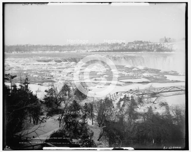 Horseshoe Falls from Goat Island, Niagara, N.Y., between 1890 and 1901. Creator: Unknown.