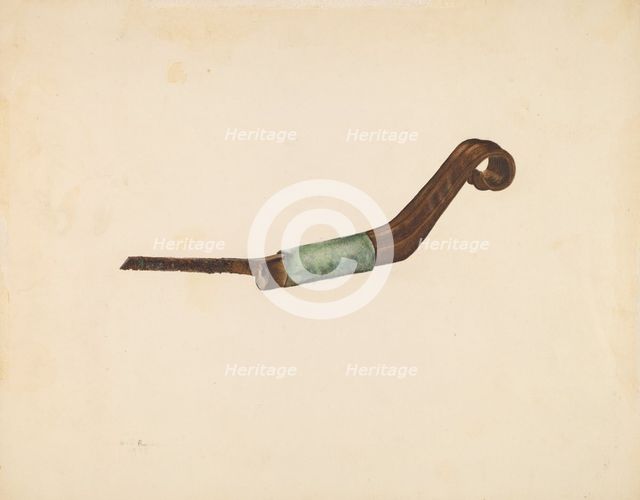 Horseshoeing Tool, 1938. Creator: George Roehl.