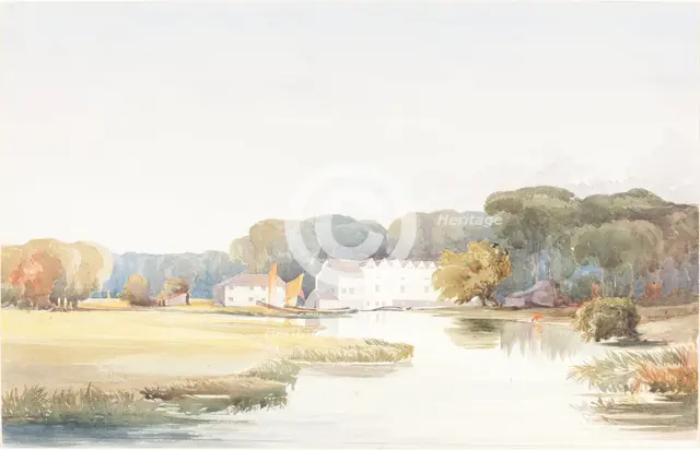Horstead Mill on the River Bure, Norfolk, 1829/1848. Creator: James Bulwer.