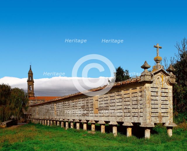Horreo of Carnota, La Coruna province, Galicia, Spain, 2010. Creator: LTL.