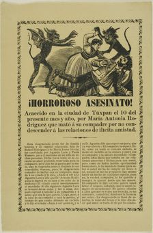 Horrible Murder!, 1890s. Creator: José Guadalupe Posada