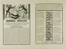 Horrible Murder!, 1910. Creator: José Guadalupe Posada