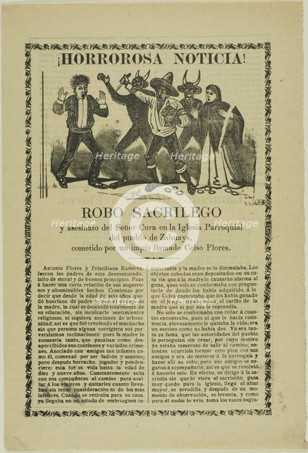 Horrible News!, n.d. Creator: José Guadalupe Posada.