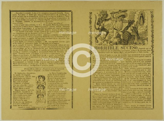 Horrible suceso (Horrible Incident), n.d. Creator: José Guadalupe Posada.