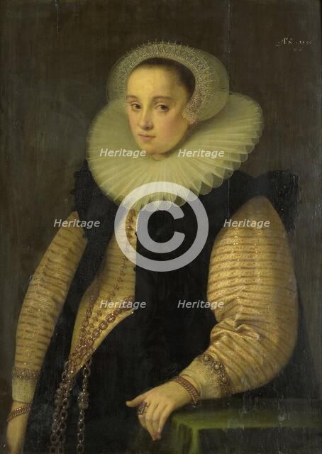 Hortensia del Prado (d 1627), Wife of Jean Fourmenois, 1596. Creator: Gortzius Geldorp.