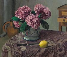 Hortensias and Lemon, 1923. Creator: Vallotton, Felix Edouard (1865-1925)