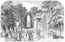 Horticultural Fete at Cheltenham - the Well Walk and Pump Room, 1850. Creator: Unknown