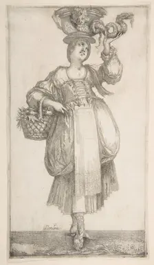 Hortulana, from Hortulanae series, 1611. Creator: Jacques Bellange