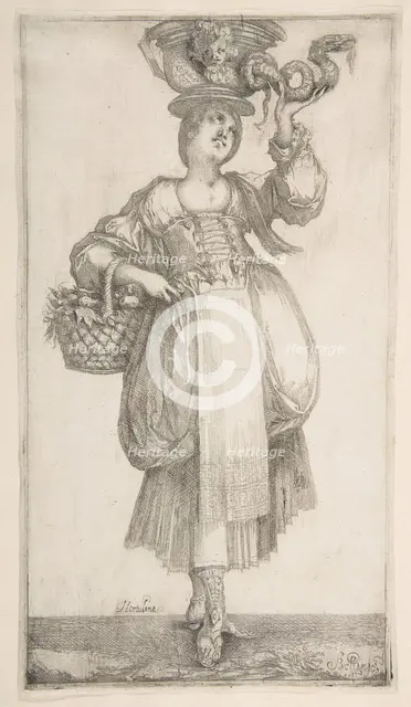 Hortulana, from Hortulanae series, 1611. Creator: Jacques Bellange.