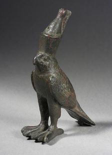 Horus Falcon Figurine, Late Period-Ptolemaic Period (711-30 BCE). Creator: Unknown