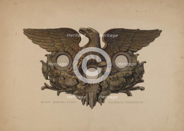 Hose Holder for Hand Engine, c. 1937. Creator: Elmer G Anderson.