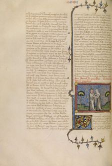 Hosea and Gomer, about 1360-1370. Creator: Master of Jean de Mandeville