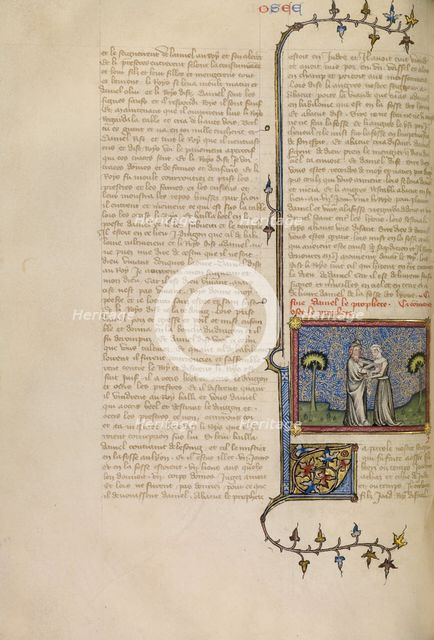 Hosea and Gomer, about 1360-1370. Creator: Master of Jean de Mandeville.