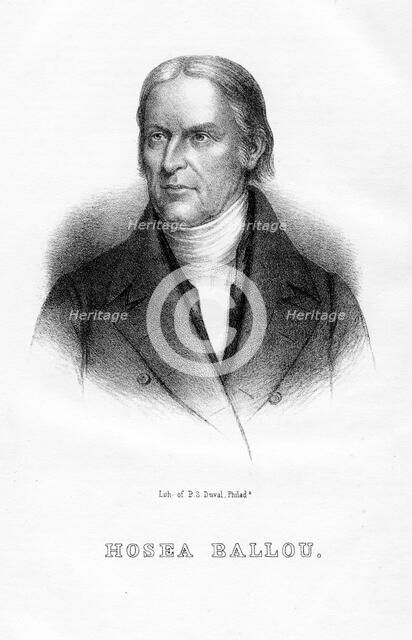 Hosea Ballou, American Universalist clergyman and theological writer, (1854). Artist: Unknown