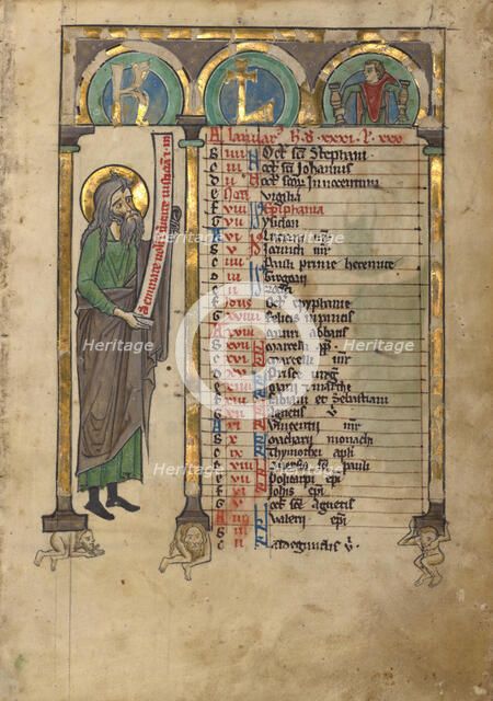 Hosea; Psalter, about 1240-1250. Creator: Unknown.
