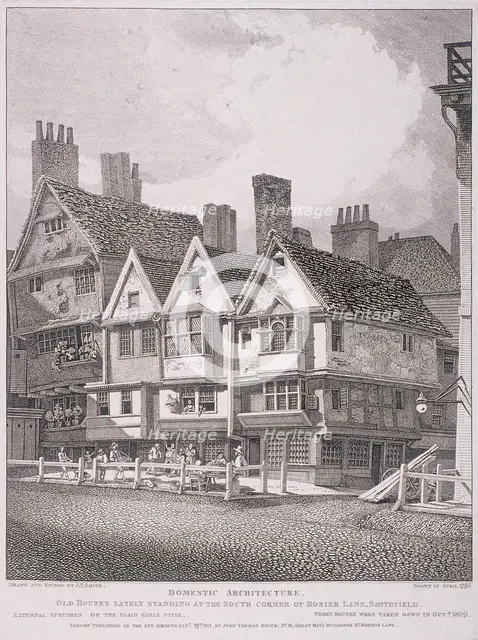 Hosier Lane, London, 1811. Artist: John Thomas Smith